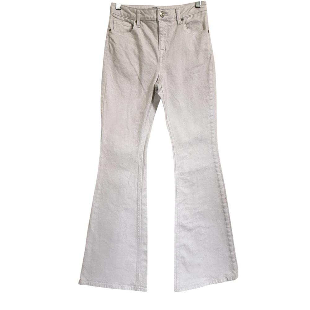 ANTONIO MELANI Mid Rise Flare Jeans Size 28 White